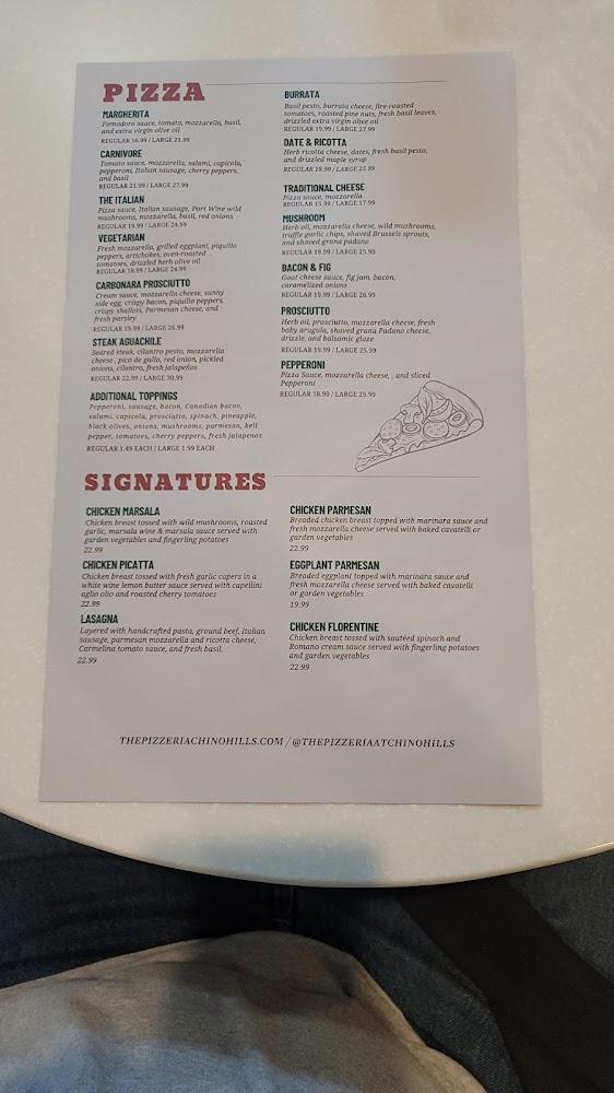 The Pizzeria | Chino Hills Menu image 2